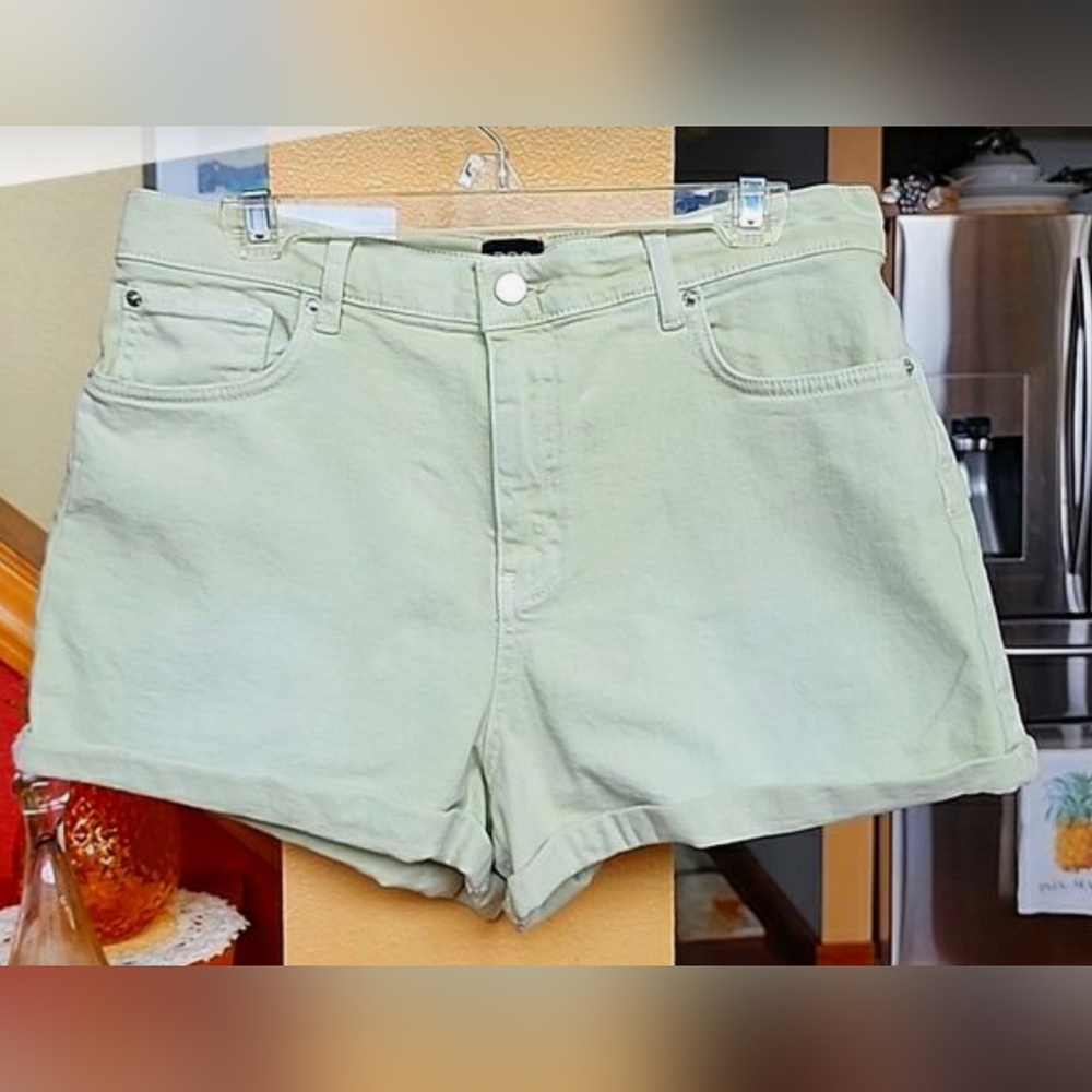 High Waist Women’s Shorts in Gorgeous & Unique Light Mint Green!
